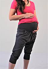 Tehotenské oblečenie - Tehotenské - turecké - jóga kraťasy, výber farieb, veľ XS - M - 9696049_