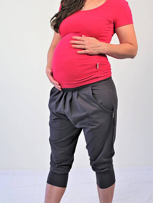 Tehotenské - turecké - jóga kraťasy, výber farieb, veľ L - XXL