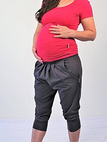 Tehotenské oblečenie - Tehotenské - turecké - jóga kraťasy, výber farieb, veľ L - XXL - 9696067_