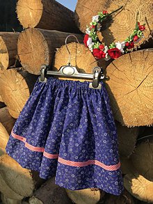 Detské oblečenie - Folklórna sukienka-modrotlač - 9698658_