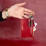 Kľúčenky - Kožená kľúčenka/peňaženka MARATHON  (Červená) - 9701194_