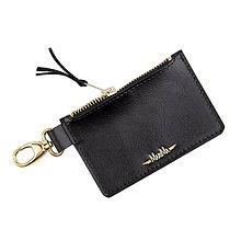 Peňaženky - Kožená mini peňaženka MARATHON (Čierna) - 9701042_