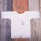 Detské oblečenie - Krstná košieľka - kríž so srdcom - 9702006_