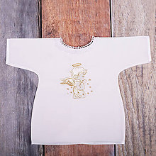 Detské oblečenie - Krstná košieľka - anjelík 2 (Biela) - 9701919_