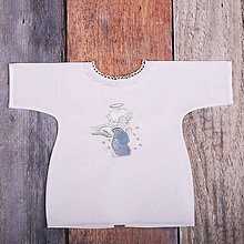 Detské oblečenie - Krstná košieľka - anjelík 2 (Modrá) - 9701923_