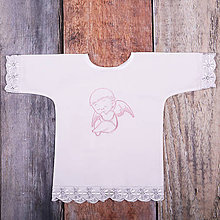 Detské oblečenie - Krstná košieľka - anjelik 2 (Ružová) - 9702194_