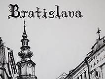 Kresby - Bratislava - sada obrázkov A4 (10ks) - 9702806_