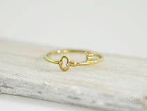 Prstene - 585/1000 zlatý prsteň kľúč - 9706019_