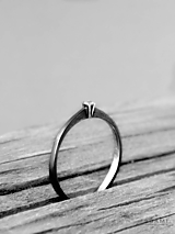 Prstene - 925/1000 Strieborný prsteň s diamantom Večne s tebou - 9706038_