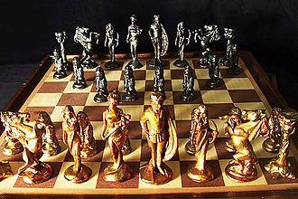 Sochy - Secesní šachové figúry - veľké - 9704132_