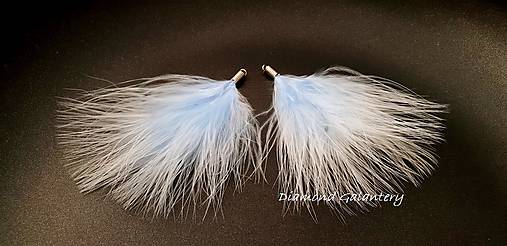 Komponenty - Prívesok Pierko Marabou - 80 mm - belaso modré - 9712153_