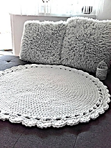 Scandinavian háčkovaný koberec biely 80cm
