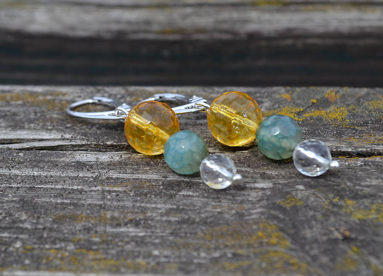 Trio náušnice Ag 925