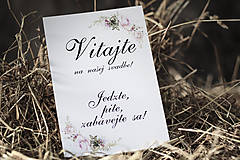 Papiernictvo - Tabuľka s nápisom "Vitajte na našej svadbe I." - 9713546_