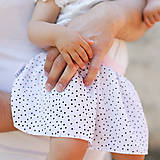 Detské súpravy - suknička + šatka mini bodky & pink - 9716715_