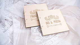 Papiernictvo - Drevená svadobná kniha hostí - 9719338_