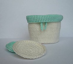 Úžitkový textil - Kozmetické tampóny - sada  (Tyrkysová) - 9720286_