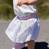 Detské súpravy - suknička + šatka mini bodky & pink - 9717008_