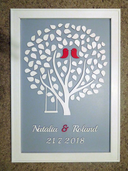 svadobná kniha hostí/drevený strom 18