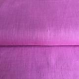 Textil - (36) 100 % predpraný mäkčený ľan ružovofialový, šírka 140 cm, cena za 0,5 m - 9721709_