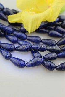 Minerály - lapis lazuli korálky - slzy 10x20mm - 9723679_