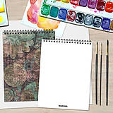 Papiernictvo - MADEBOOK špirálový blok A5 - ORNAMENTOVÝ - 9727308_