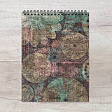 Papiernictvo - MADEBOOK špirálový blok A5 - ORNAMENTOVÝ - 9727310_