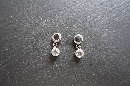 Komponenty - Prívesky s kamienkami - stainless steel - - 9726612_