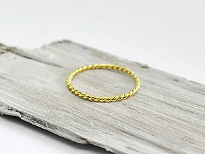 Prstene - 585/1000 zlatý prsteň Pletený (žlté zlato) - 9731099_