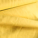 Textil - (12) 100 % predpraný mäkčený ľan žltý, šírka 135 cm - 9732388_