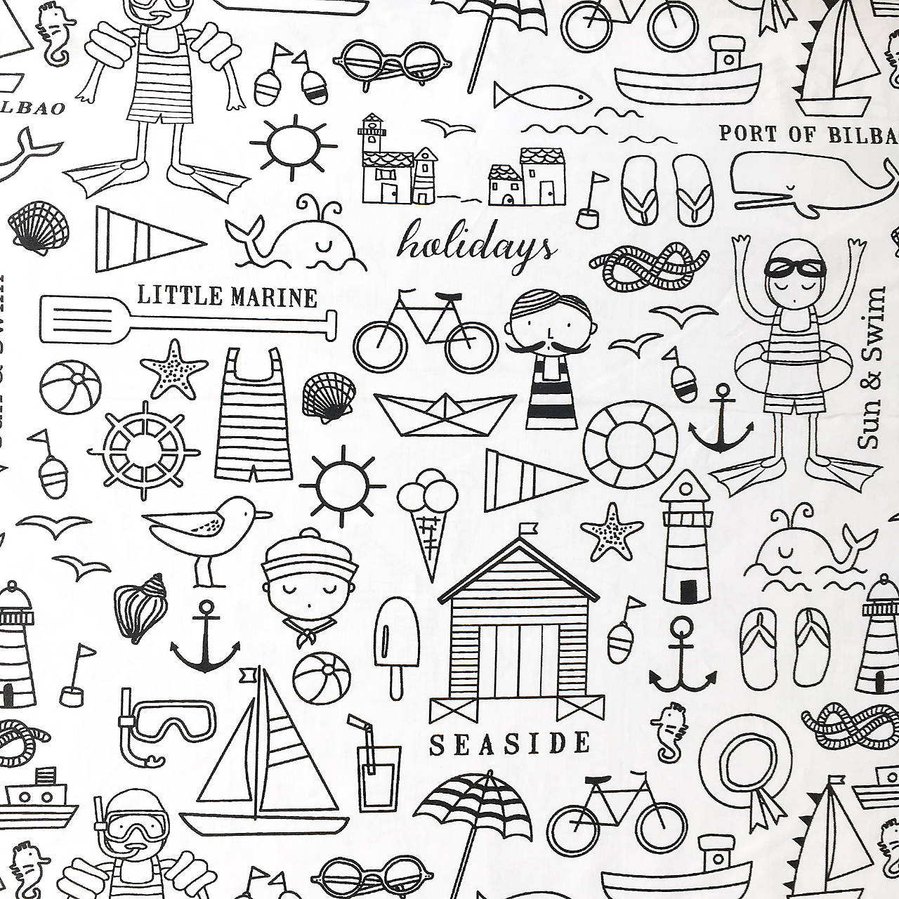 látka omaľovánka Leto; 100 % bavlna Francúzsko, šírka 160 cm