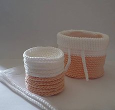 Úžitkový textil - Kozmetické tampóny - sada  (Broskyňová) - 9739403_
