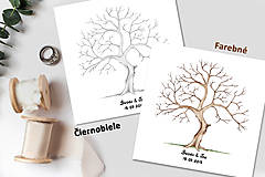 Grafika - Svadobný strom na odtlačky prstov - Susan - 9743251_