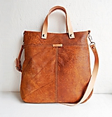  - LAURA "Simple Brown n.2" kožená kabelka - 9742546_