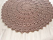 Úžitkový textil - Veľký okrúhly koberec  (Olivová) - 9743699_