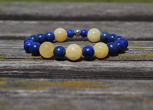 Lapis lazuli s jadeitom náramok