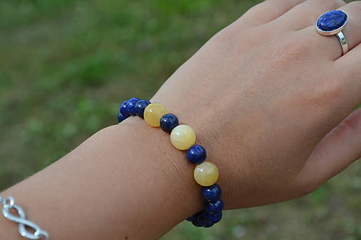 Lapis lazuli s jadeitom náramok
