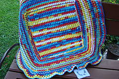 Detský textil - Háčkovaná detská deka pestrofarebná - 9747129_