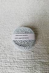 Háčkované odličovacie tampóny zo 100% organickej bavlny - okrúhle
