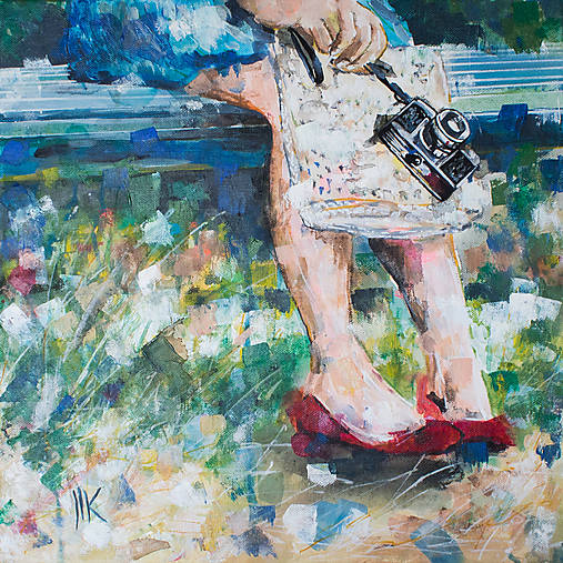 Obrazy - Fotografka. 40x40, originál - 9747923_