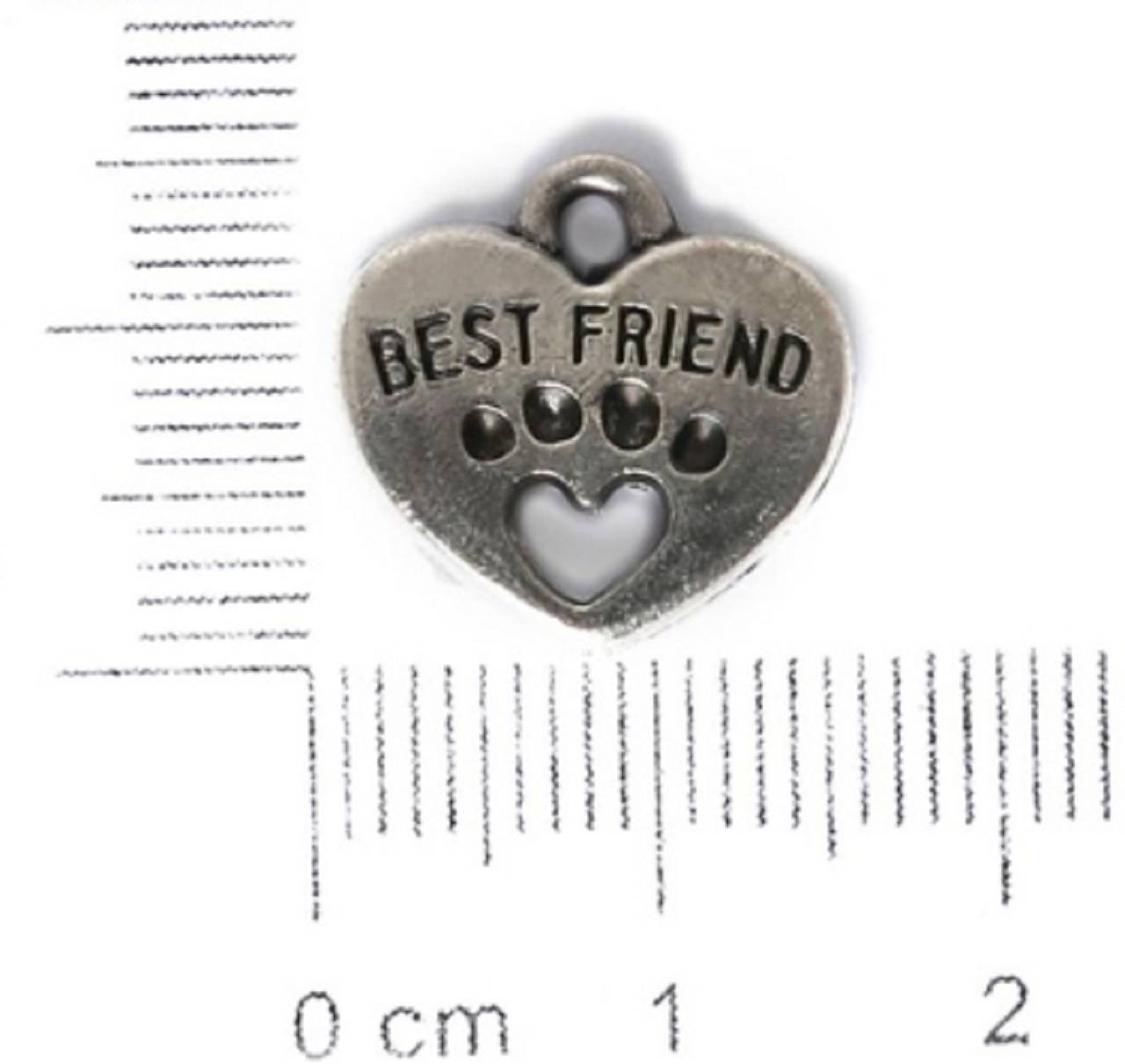 Prívesok srdiečko Best friend 1,5 cm
