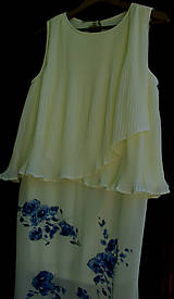 Šaty - Ručne maľované krásne smotanové svadobné šaty  " blue rose" - 9748106_