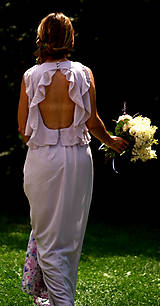 Šaty - krásne ručne maľované  svadobné šaty - lilac - 9748312_