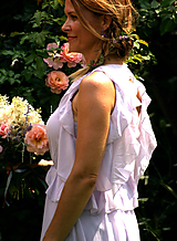 Šaty - krásne ručne maľované  svadobné šaty - lilac - 9748314_