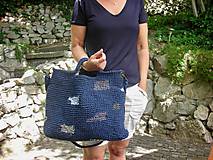 Veľké tašky - Modrý Mondrian - 9747568_