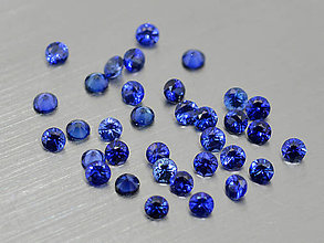 Minerály - ZAFÍR prírodný modrý okrúhly 2,4 mm DIFÚZIA - 9752184_