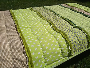 Úžitkový textil - zelený Rag Quilt - 9751351_