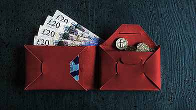 Peňaženky - Peněženka XY Origami Wine - 9752050_