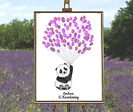 Grafika - Lietajúci medvedík Panda - 9757075_
