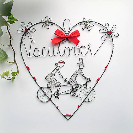 Dekorácie - veľke srdce pre mladomanželov - 9759412_